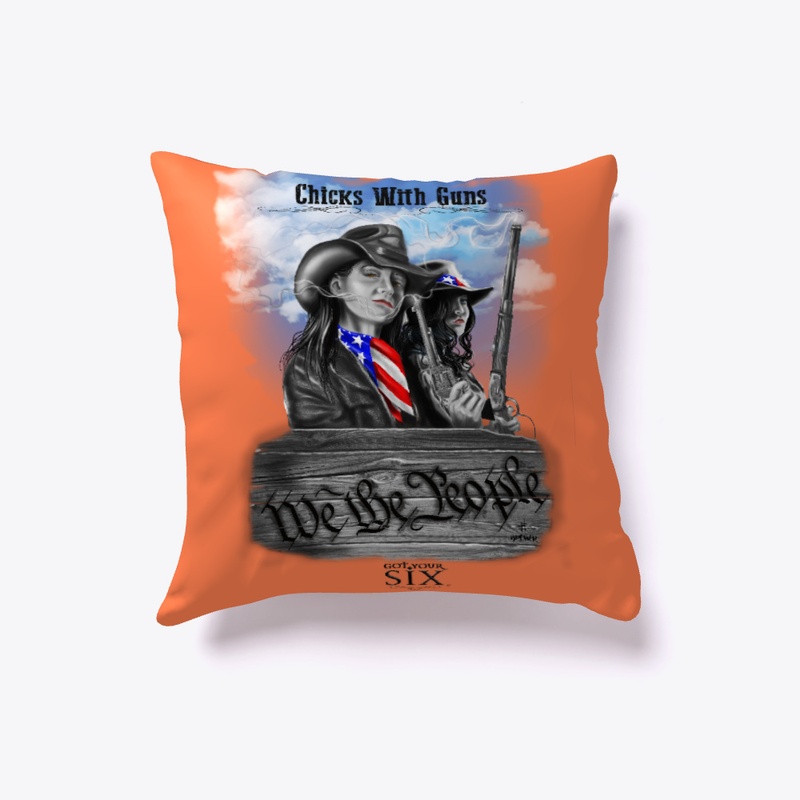 Chicks With Guns Indoor Pillow
