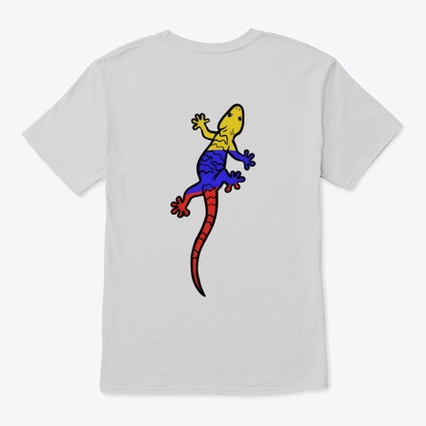 Lizard T Shirt Light Steel T-Shirt Back