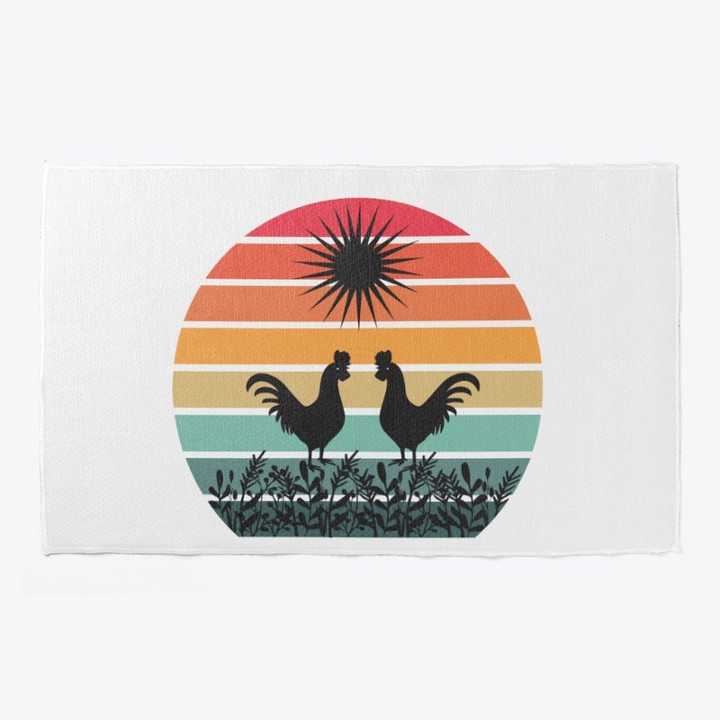 Retro vintage sunset design