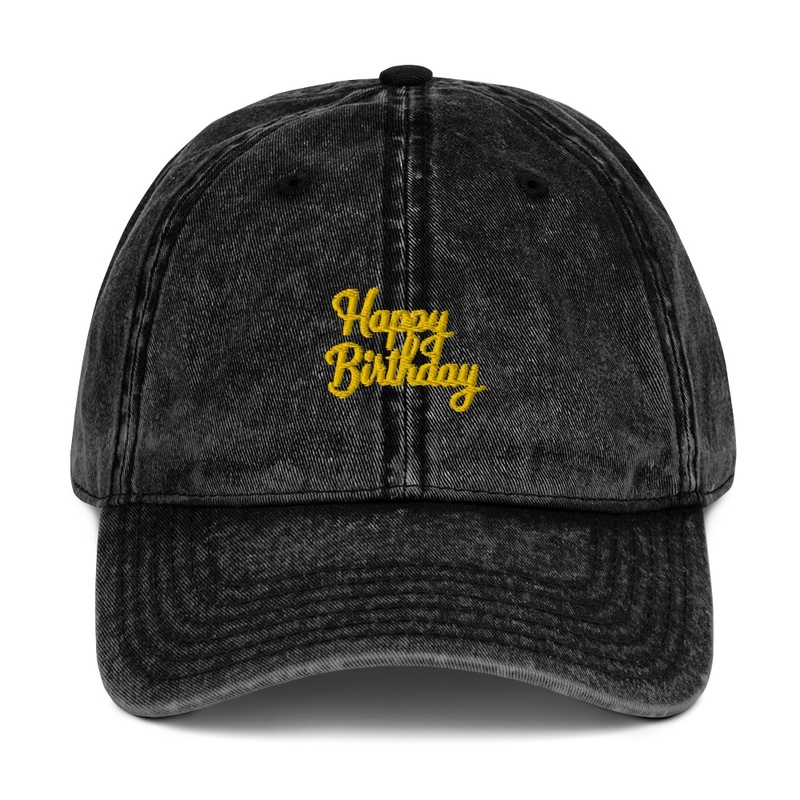  Vintage Cap|Happy Borthday