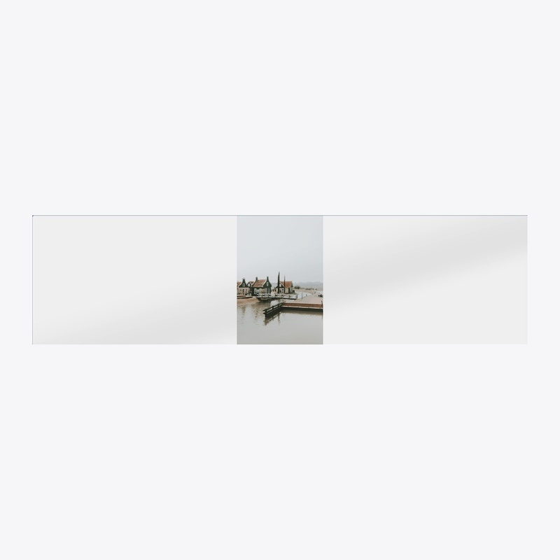 Tranquil Waterfront Village Metal Print