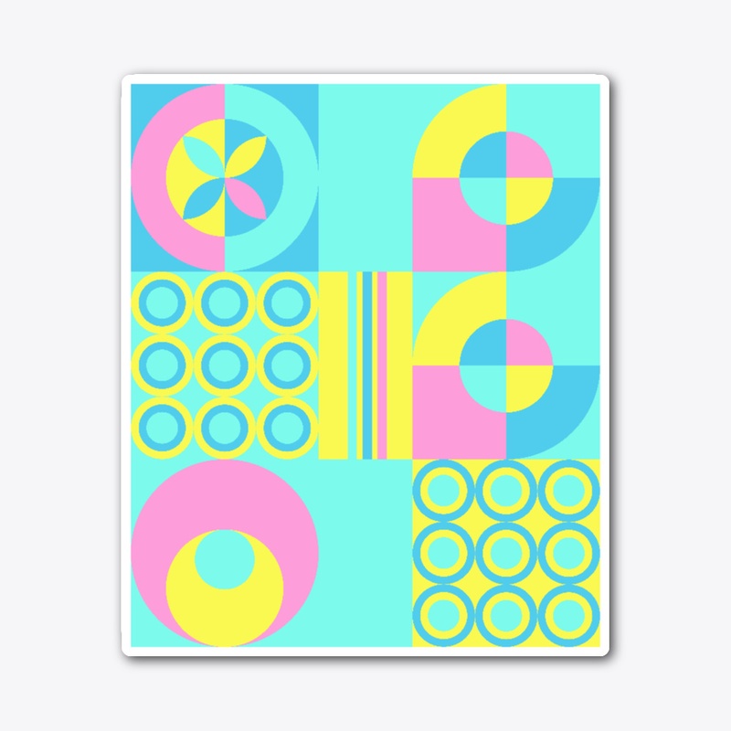 Tribal colorful geometric design pastel 