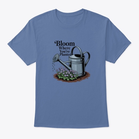 Bloom  Denim Blue T-Shirt Front