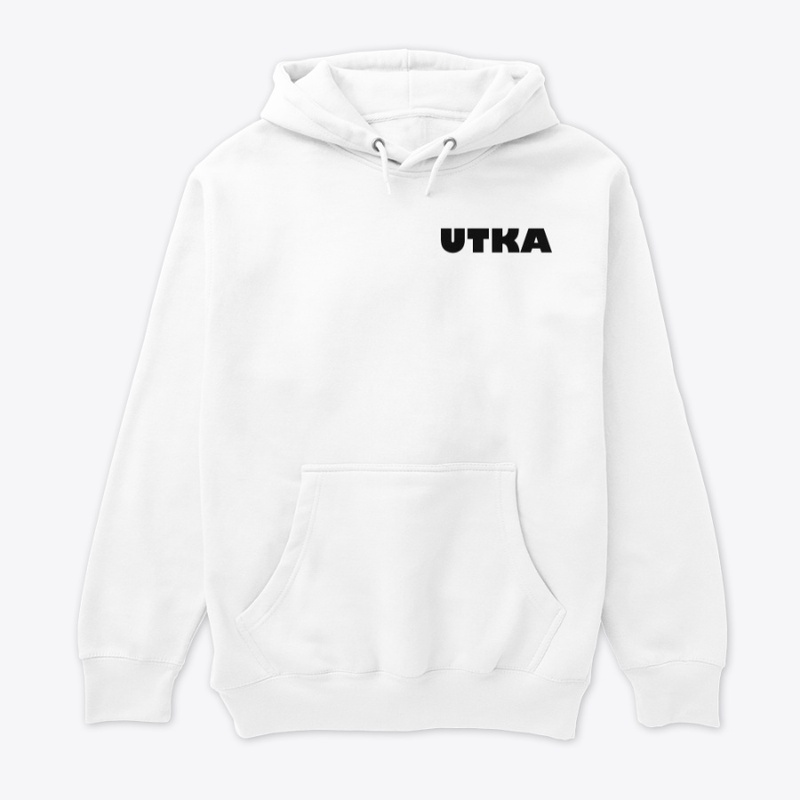 White Hoodie w/ Black & White Backprint