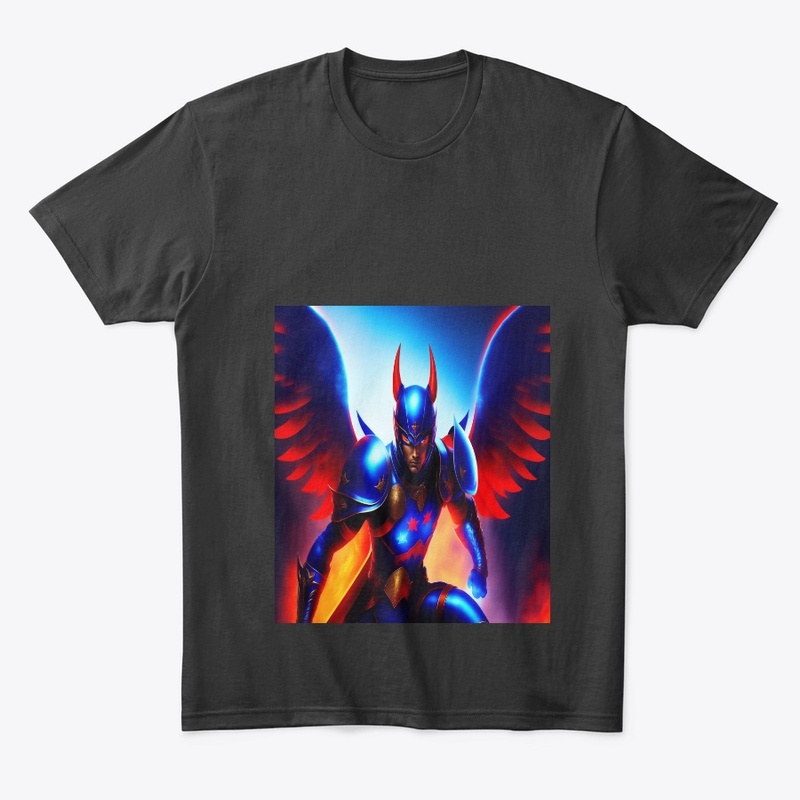 Devil ninja warrior with wings