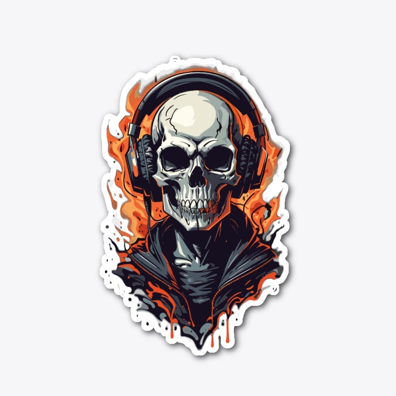 Skull vector art logo