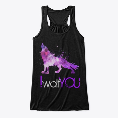 I Wolf You Black áo T-Shirt Front