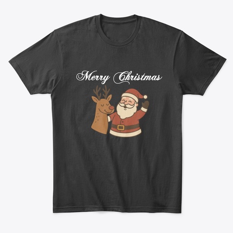 Merry Christmas Black áo T-Shirt Front
