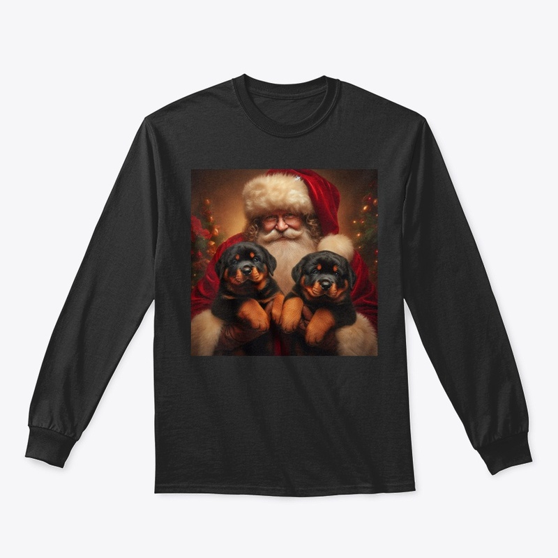 Santa with Rottweilers