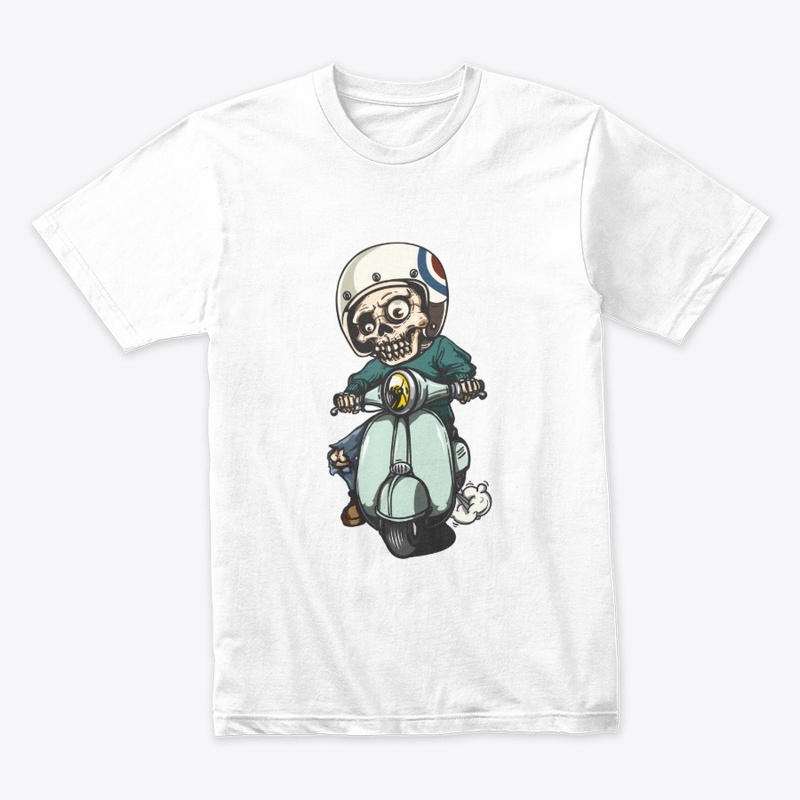 Cute Skeleton on Bike