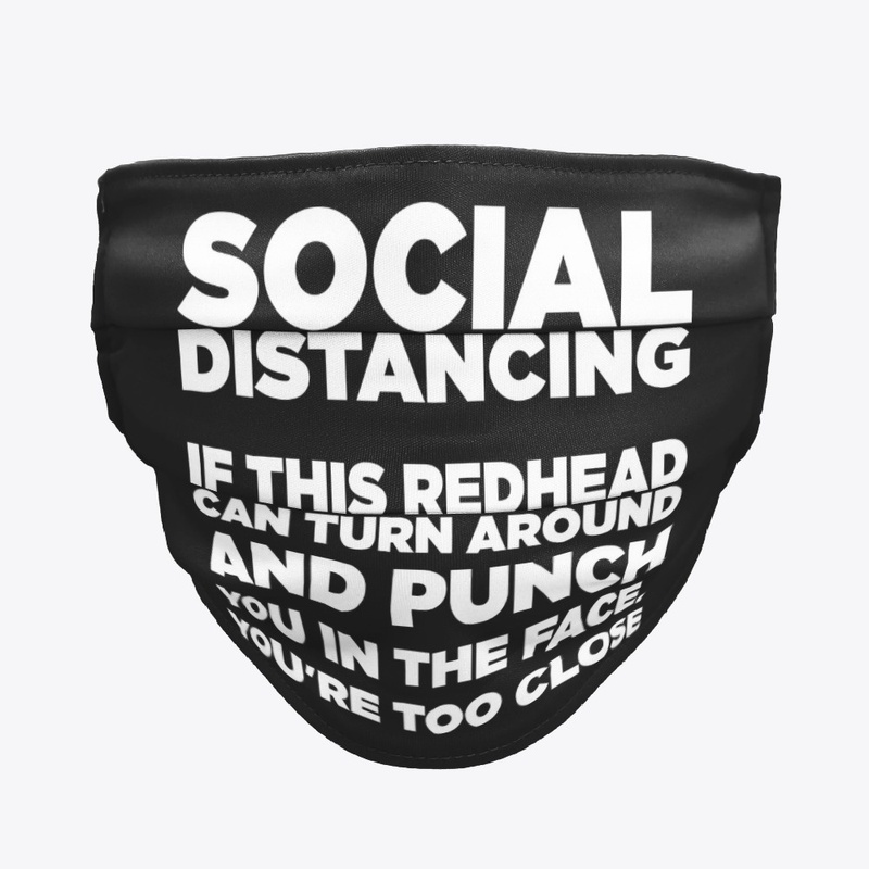 Social Distancing Redhead Funny Mask