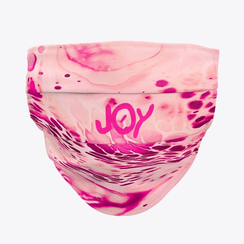 Pink Marble "JOY" Face Mask