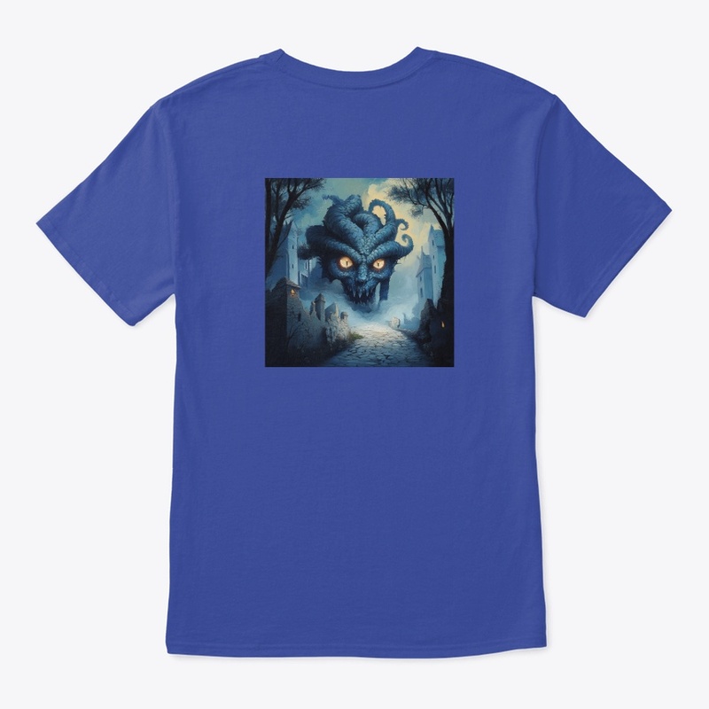 Blue colour t shirt with graphics 
