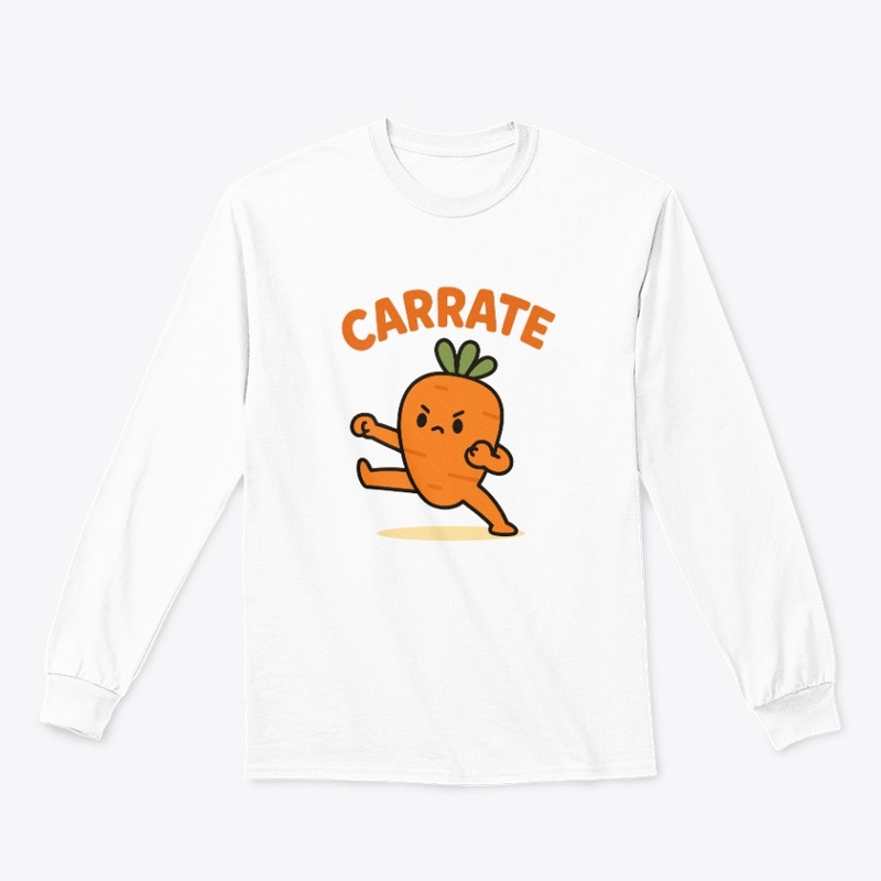 Cute Cartoon Carrot Karate Character