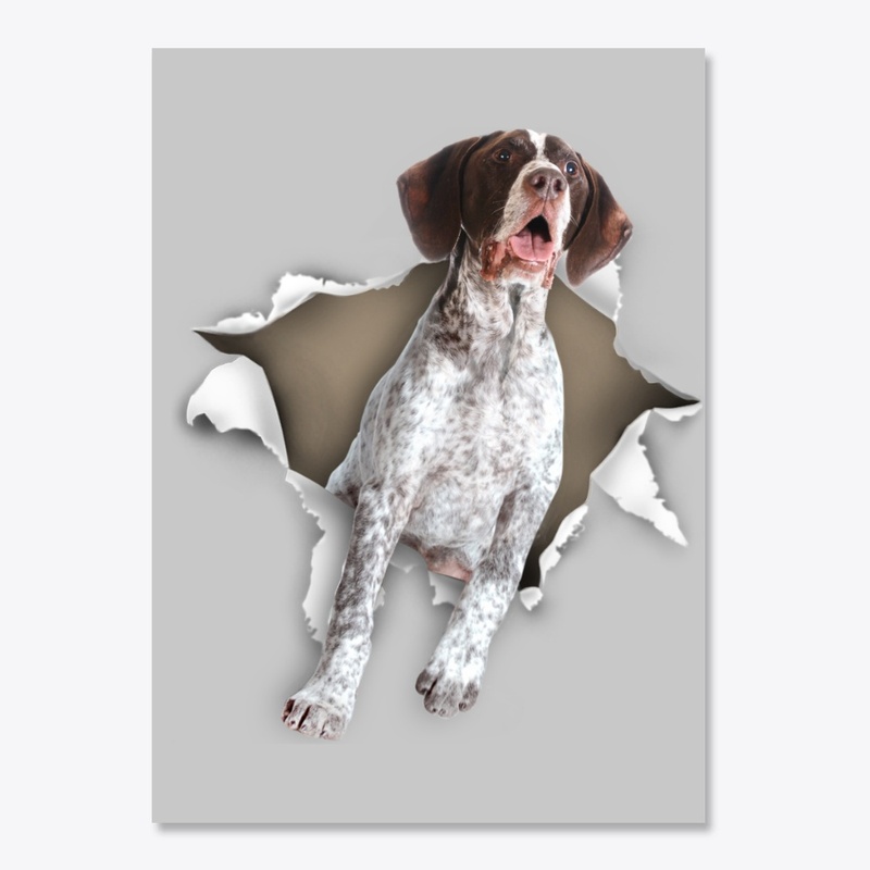 German Shorthaired Pointer Torn Paper