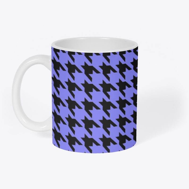 Blue and black houndstooth