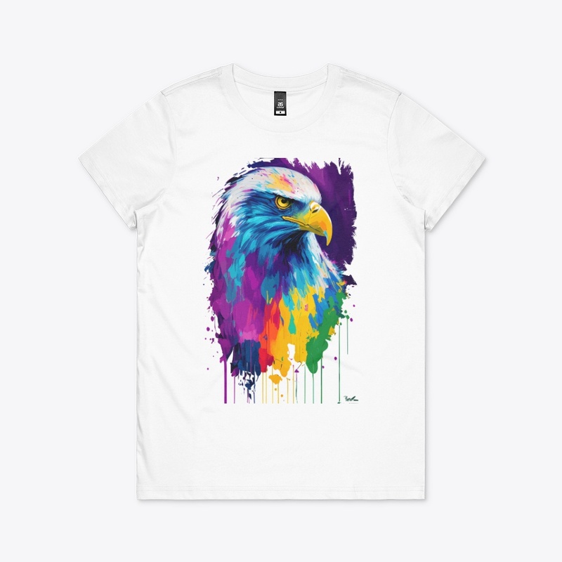 Colorful Vibrant Eagle | Rightward look