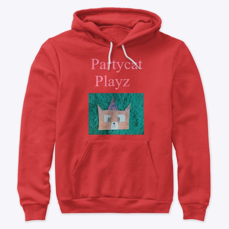 Red Partycat Playz hoodie