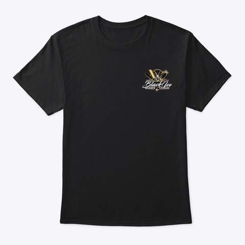 Black Ice Barber Lounge Black T-Shirt Front