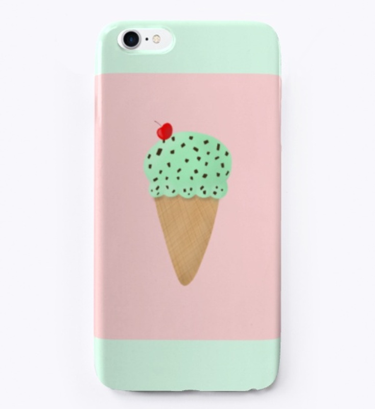 Mint Chocolate Chip Ice Cream Phone Case