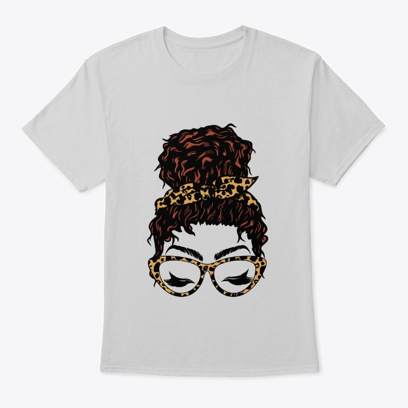 Curly red hair messy bun cat eye 