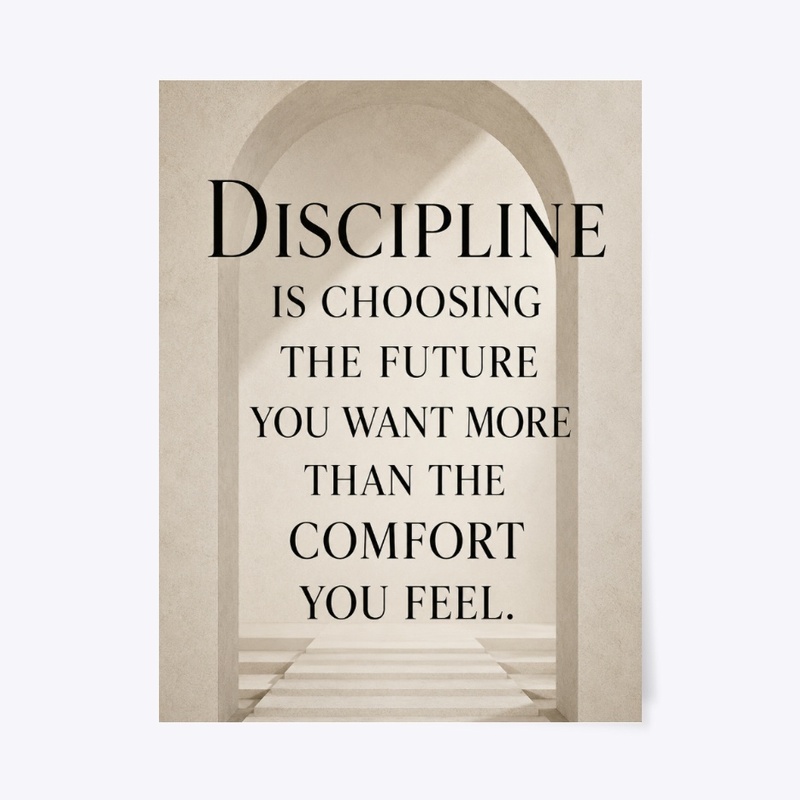 Discipline Over Comfort Print