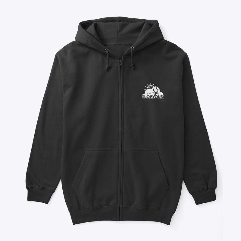 Gloryous Black zipped hoodie