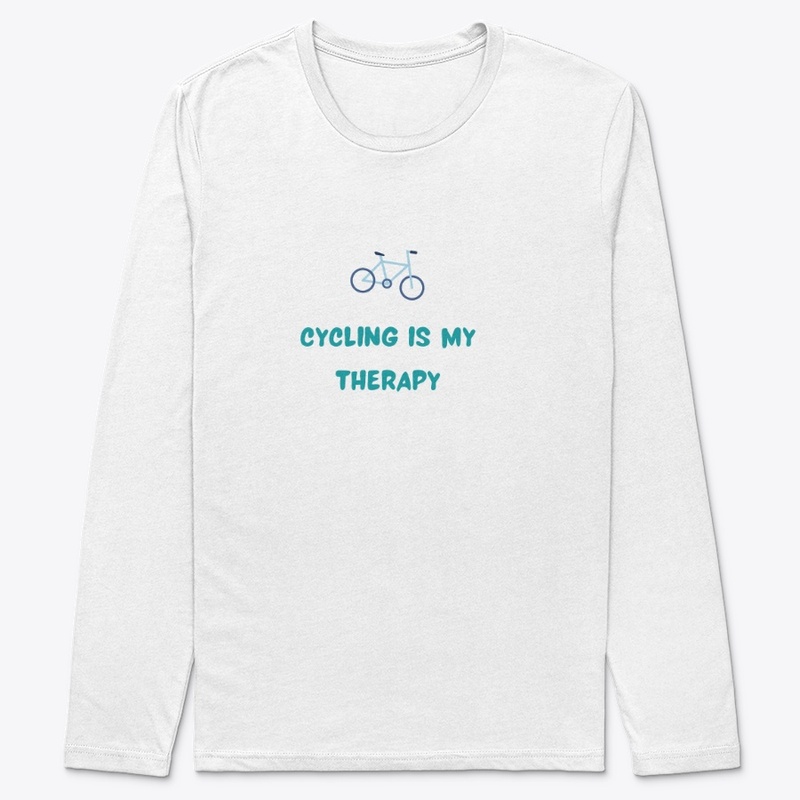 cycling is my therapy t-shirts 