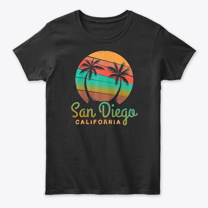 San Diego CA print Palm Trees