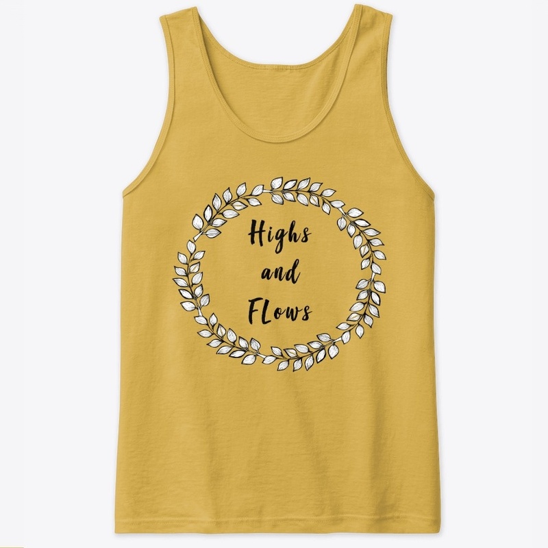 Highs And Flows print with Wreath circle