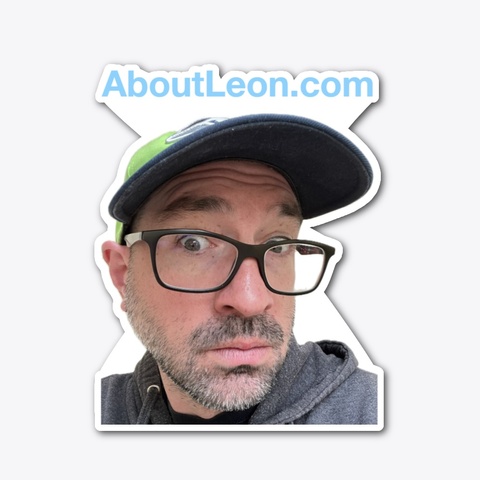 About Leon.Com W/ My Face Dark Designs Standard T-Shirt Front