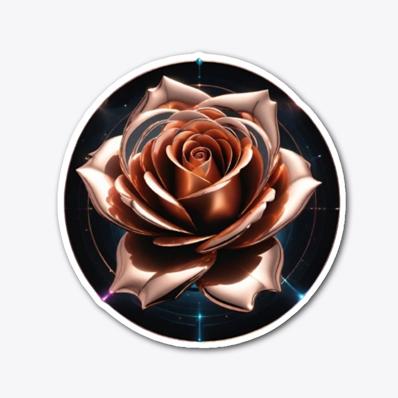 Rose Gold Golden Rose Floral 