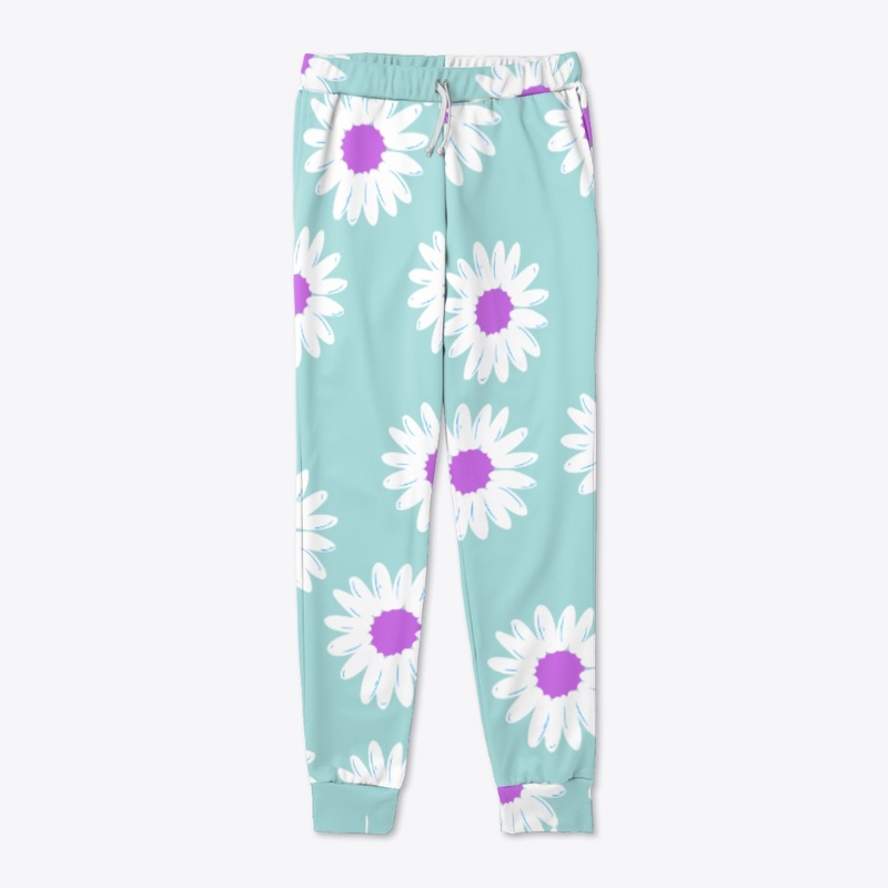 LIGHT BLUE FLOWER JOGGERS UNISEX