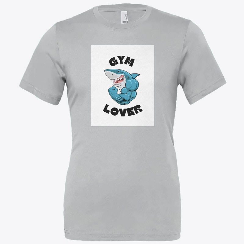 Blue Shark Gym Lover T-Shirt"