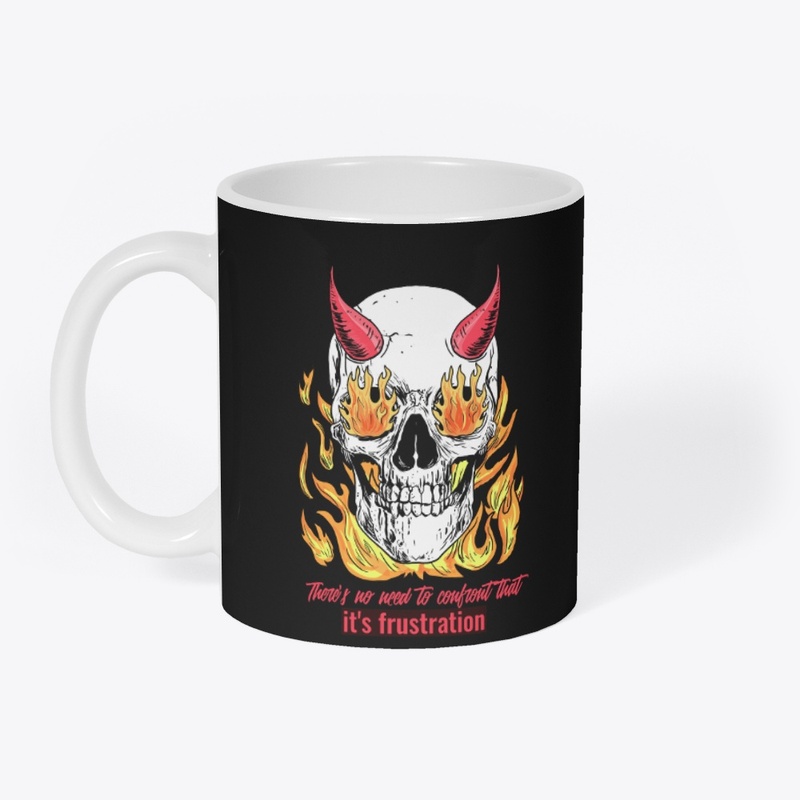 Demon Skull with Flames 