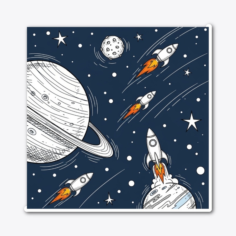Cartoon Space Adventure