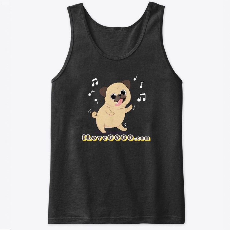 Dancing pug I Love GOGO