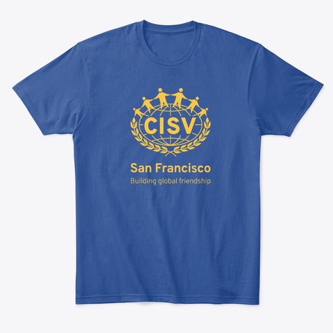 Cisv Gold Logo Deep Royal T-Shirt Front