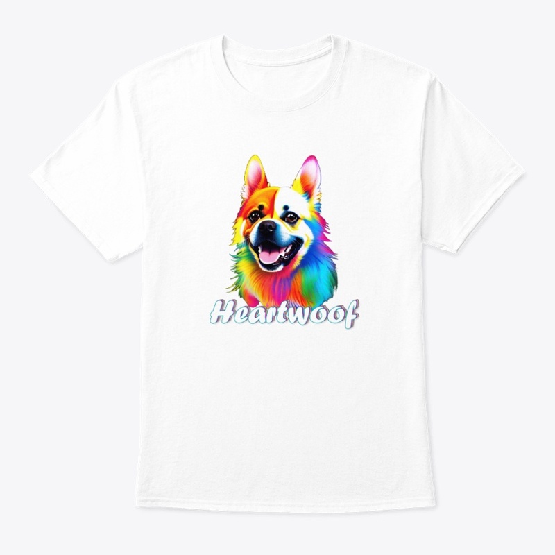 T-shirt with colorful cute dog pattern