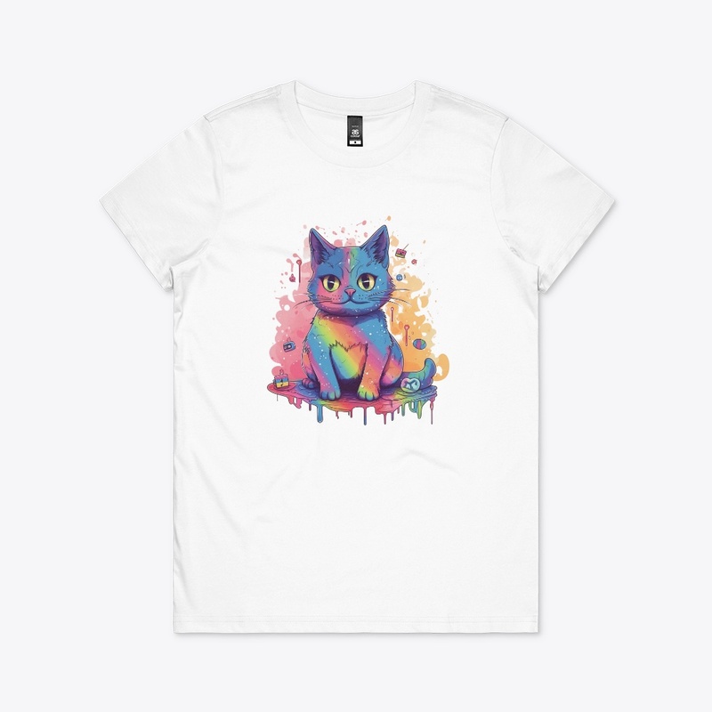 Rainbow Graffiti Cat