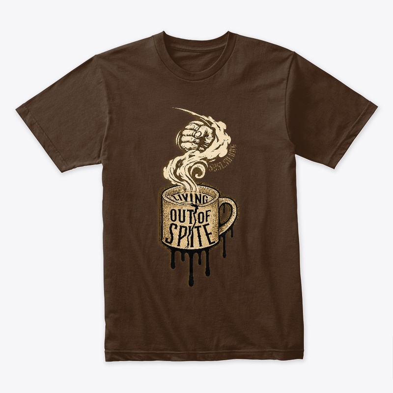 Spite Steam tee in sepia tones