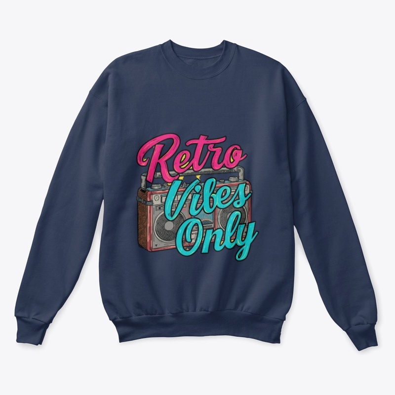 Retro Vibes Only Boombox Design