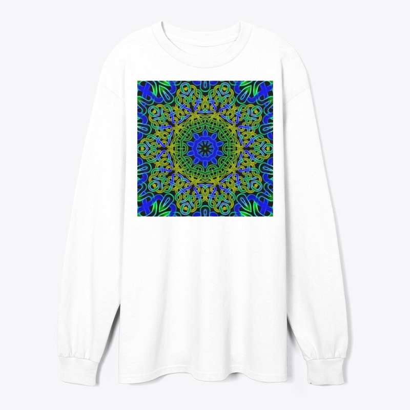 Blue Green Celtic Knot Kaleidoscope