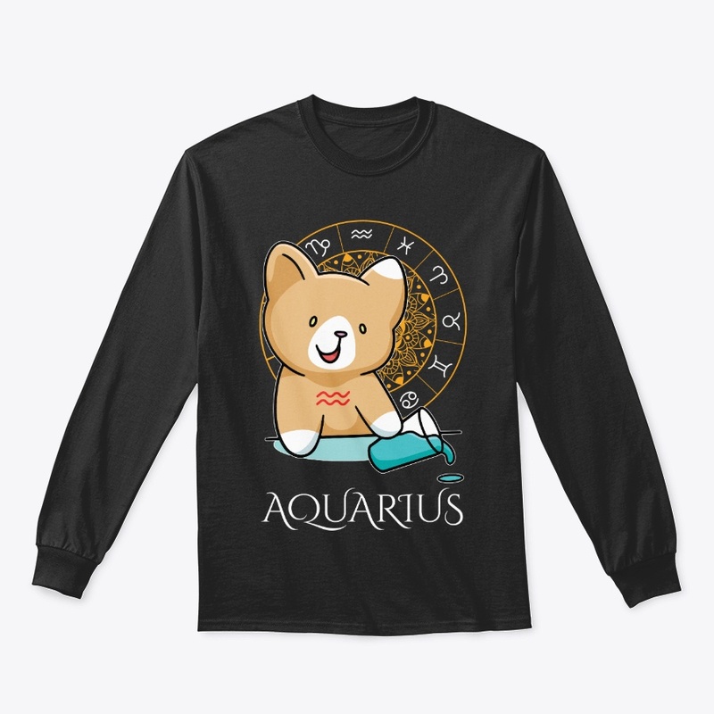 Aquarius Zodiac Black T-Shirt