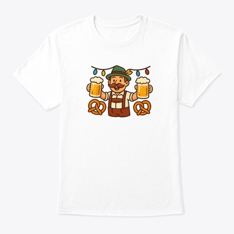 Oktoberfest Character White T-Shirt Front