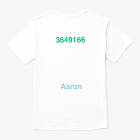 3rd Grade   Brandon White T-Shirt Back