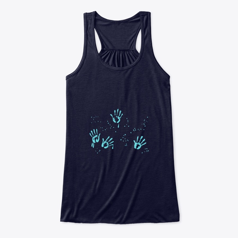 HAND SPLASH PRINT COMFORT TEE,SLIM FIT
