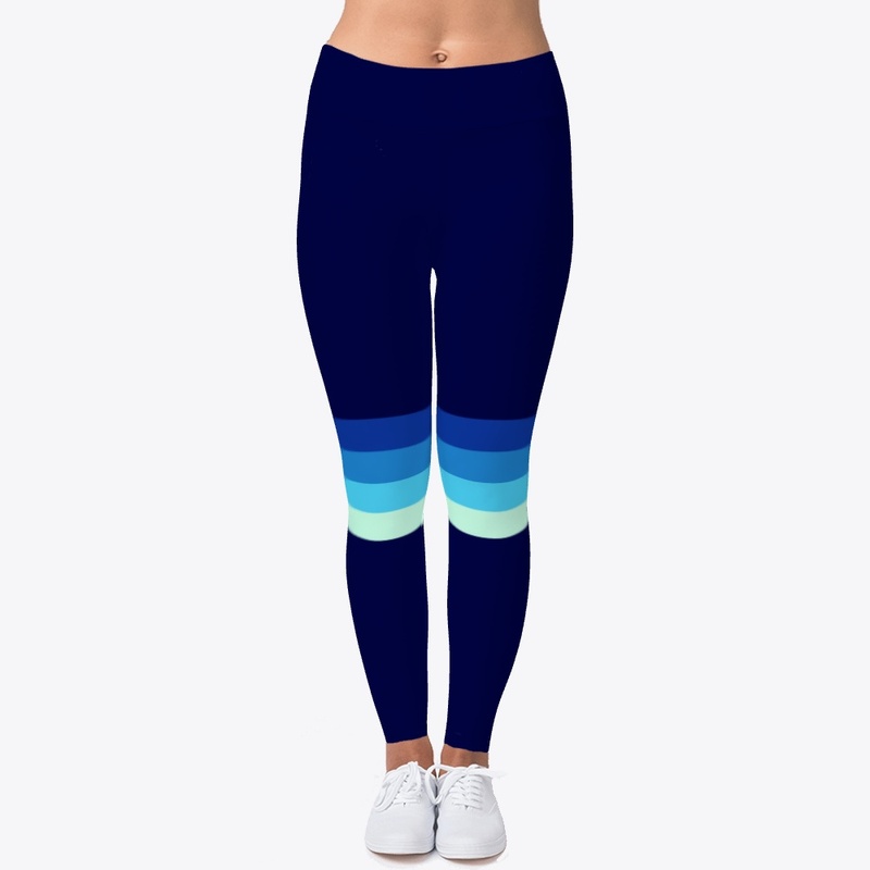 Classic Blue Maritime  Retro Stripes