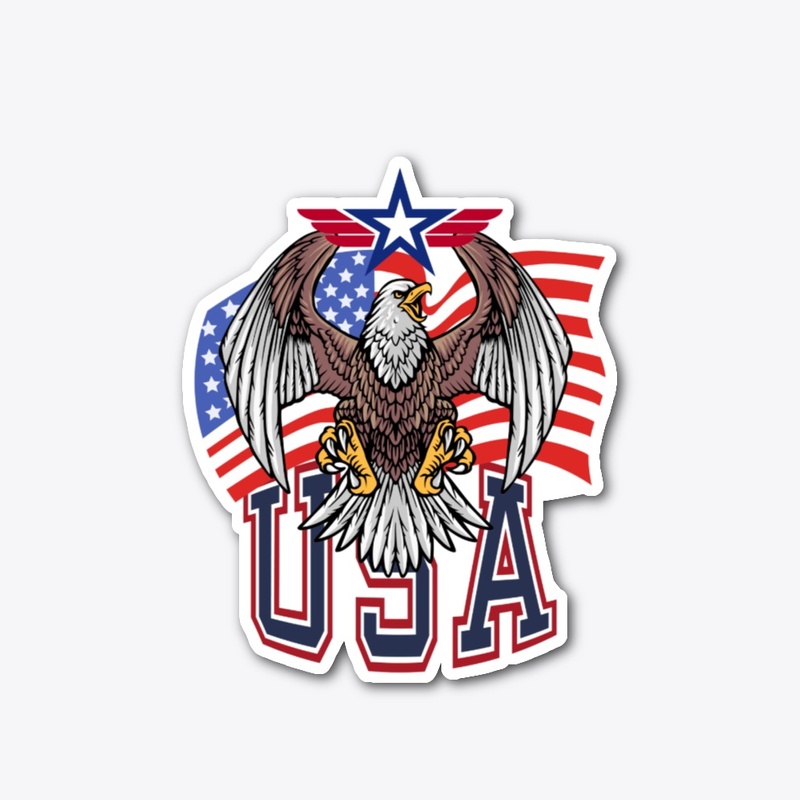 American eagle with USA Flag