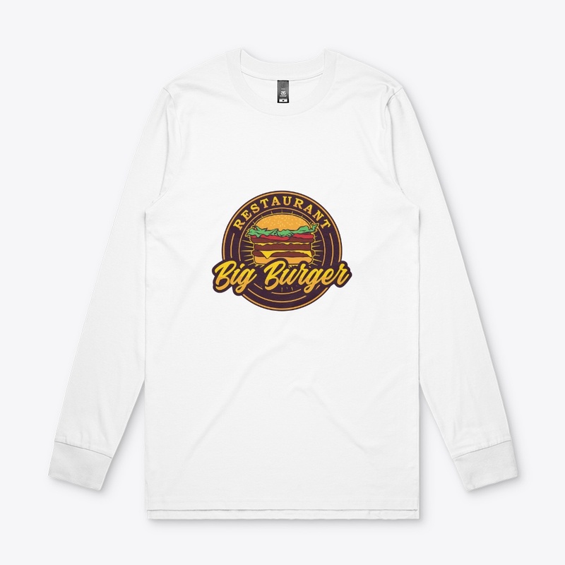 Vintage retro burger label  logo